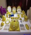 APEC国宴采用“帝王黄”珐琅彩瓷一套有68件欣赏